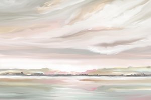 Rustig pastelkleurig landschap door Jenna Alheit