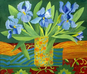 Iris, 2014 (acryl op doek) door Jennifer Abbott