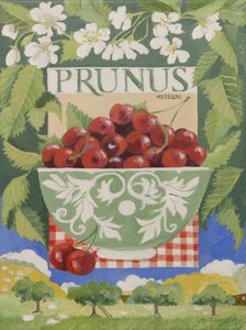 Prunus avium (acryl) door Jennifer Abbott