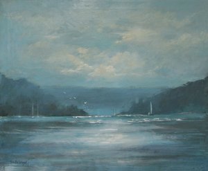 Salcombe Laat in de middag door Jennifer Wright
