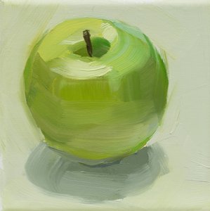 Groene appel door Jenny Westenhofer