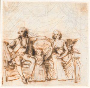 Compositieontwerp voor het Ankerske familieportret