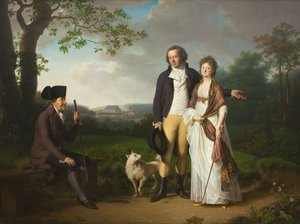 Niels Ryberg met zijn Zoon Johan Christian en zijn Schoondochter Engelke, geboren Falbe