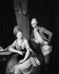 Portret van kolonel Jean-Jacques Gautier en zijn vrouw door Jens Juel