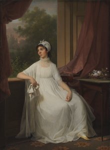 Portret van Gertrud Hage, geboren Heitmann door Jens Juel