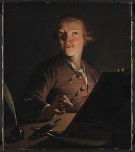 Zelfportret bij kaarslicht