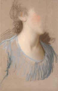 Studie van de hals van een dame