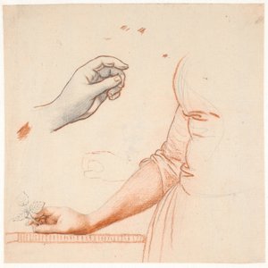 Studie voor het volledige portret van Kroonprinses Sofie Frederikke door Jens Juel