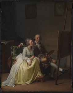 De kunstenaar en zijn vrouw Rosine, geboren Dörschel door Jens Juel