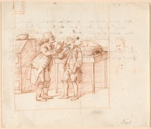 Ontwerp voor illustratie P.A. Heibergs toneelstuk "De Vonner en de Vanner" door Jens Juel