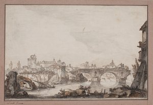 Capriccio met onder andere Ponte Rotto. Rome