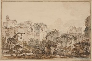Prospect met ruïnes, het oude Rome