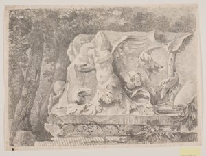 Fragment van een sculptuur door Jens Petersen Lund