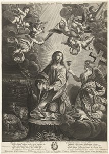 Christus in de hof van Getsemane door Jeremias Falck