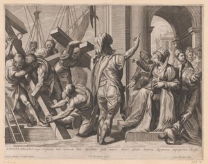 H. Helena en de opgraving van de drie kruisen van Golgota door Jerôme David