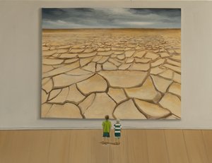 Geen water, 2019 (olieverf op doek) door Jerome Glomaud