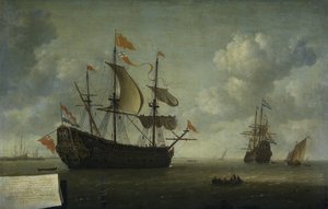 De aankomst van de Royal Charles door Jeronymus van Diest (II)