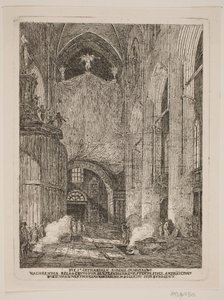 Het interieur van de St. Catharina kerk in Hamburg
