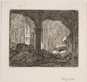 Interieur van dezelfde Ruïne 1806 door Jes Bundsen