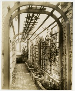 Achtertuin van mevrouw Regina Jais, ca. 1936-37 door Jessie Tarbox Beals