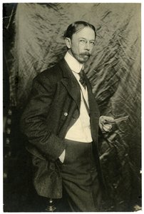 Irving Wiles, kunstenaar, 1906 door Jessie Tarbox Beals