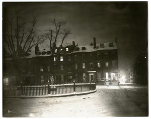 Louisburg Square, Boston Jenny Lind woonde in hoekhuis, Boston, VS door Jessie Tarbox Beals