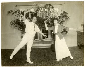 Nieuwe Parijse dansers Señor Sebastian & Mme Mann - ze dansten bij de opening van de Albemarle Hoffman Roof garden, ca. 1905-18 door Jessie Tarbox Beals