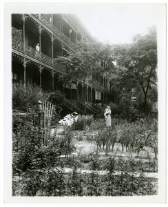 Rhinelander House tuinen, W 11th St, Greenwich Village, New York, USA, c.1905-38
