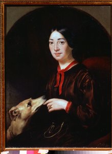 Portret van zangeres en componiste Pauline Viardot (1821-1910) door Jewgenij Alexandrowitsch Pluchart