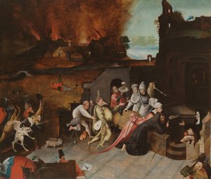 De verzoeking van St. Antonius door Jheronimus Bosch (copy after)