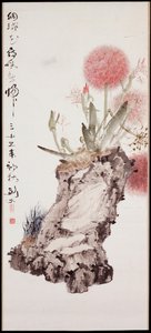 Hortensia en Rots door Jianfu Gao