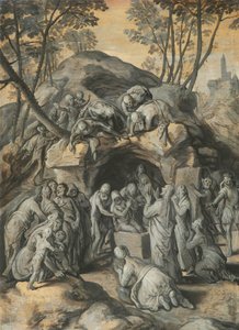 Dutch: De Opwekking van Lazarus The Resurrection of Lazarus door Joachim Beuckelaer
