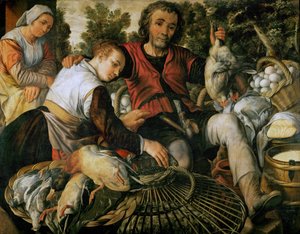 Marktscène door Joachim Beuckelaer