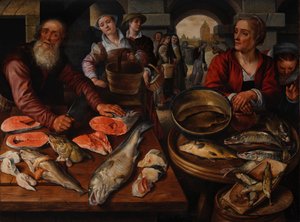 Vismarkt, 1568 door Joachim Beuckelaer