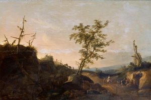 Reizigers in een Landschap door Joachim Govertsz Camphuysen