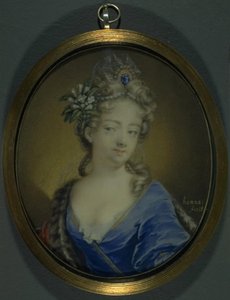 Portret van gravin Märta Creutz, geboren Banér door Joachim Henne