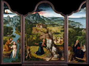 De boetedoening van Sint Hiëronymus, c.1512-15 door Joachim Patenier
