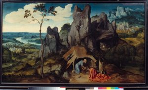 Sint Hiëronymus in de woestijn