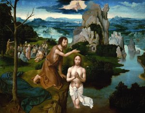 De doop van Christus door Joachim Patinir