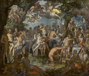 De Bruiloft van Peleus en Thetis, 1612 door Joachim Wtewael or Utewael
