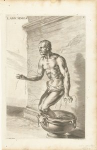 Seneca, gegraveerd door Richard Collin door Joachim von (after) Sandrart