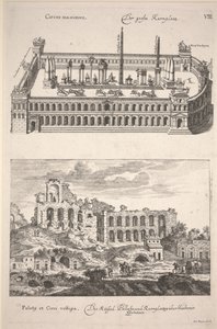 Illustratie uit "Des Alten und Neuen Roms Grosser Schau-Platz" door Joachim von Sandrart