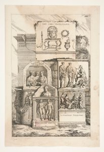 Romeinse reliëfs met inscripties door Joachim von Sandrart
