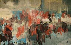 Dynamisch abstract landschap door Joackim Schou Dahle