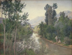 Herfstdag bij de Liririvier door Joakim Frederik Skovgaard