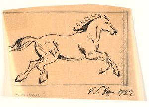 Galopperend paard door Joakim Frederik Skovgaard