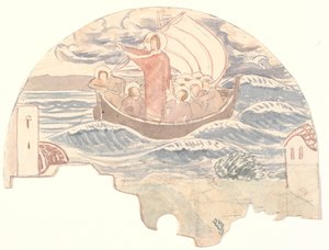 Christus kalmeert de storm door Joakim Frederik Skovgaard