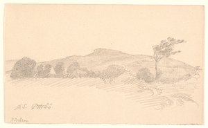 Landschap met uitzicht op de heuvelrug Höråsen. Öströö