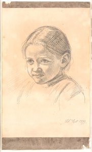 Portret van Eline Skovgaard? door Joakim Frederik Skovgaard
