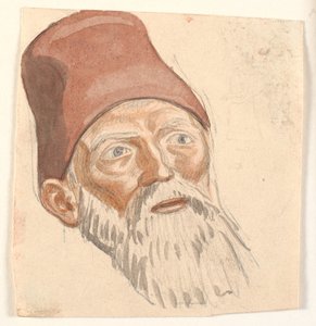 Studie van het Hoofd van een Bejaarde Man met Baard